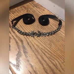 Beautiful jeweled choker with black velvet tie
